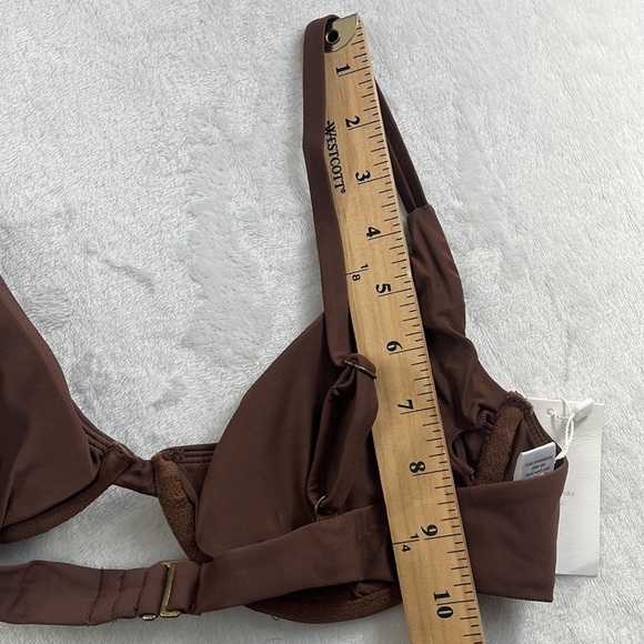 NWT Andie Brown M The Sicily Top Espresso Wire Bikini‎ Swim Top - Picture 5 of 8